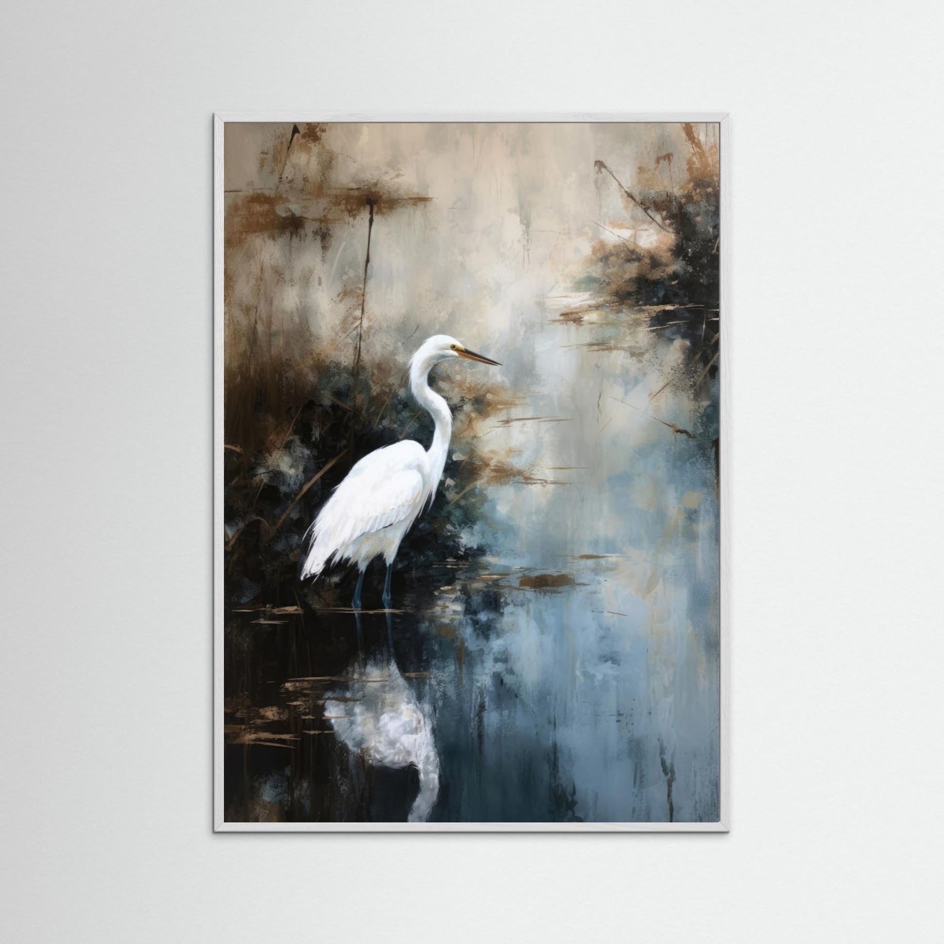 Egret in Lake by Treechild
