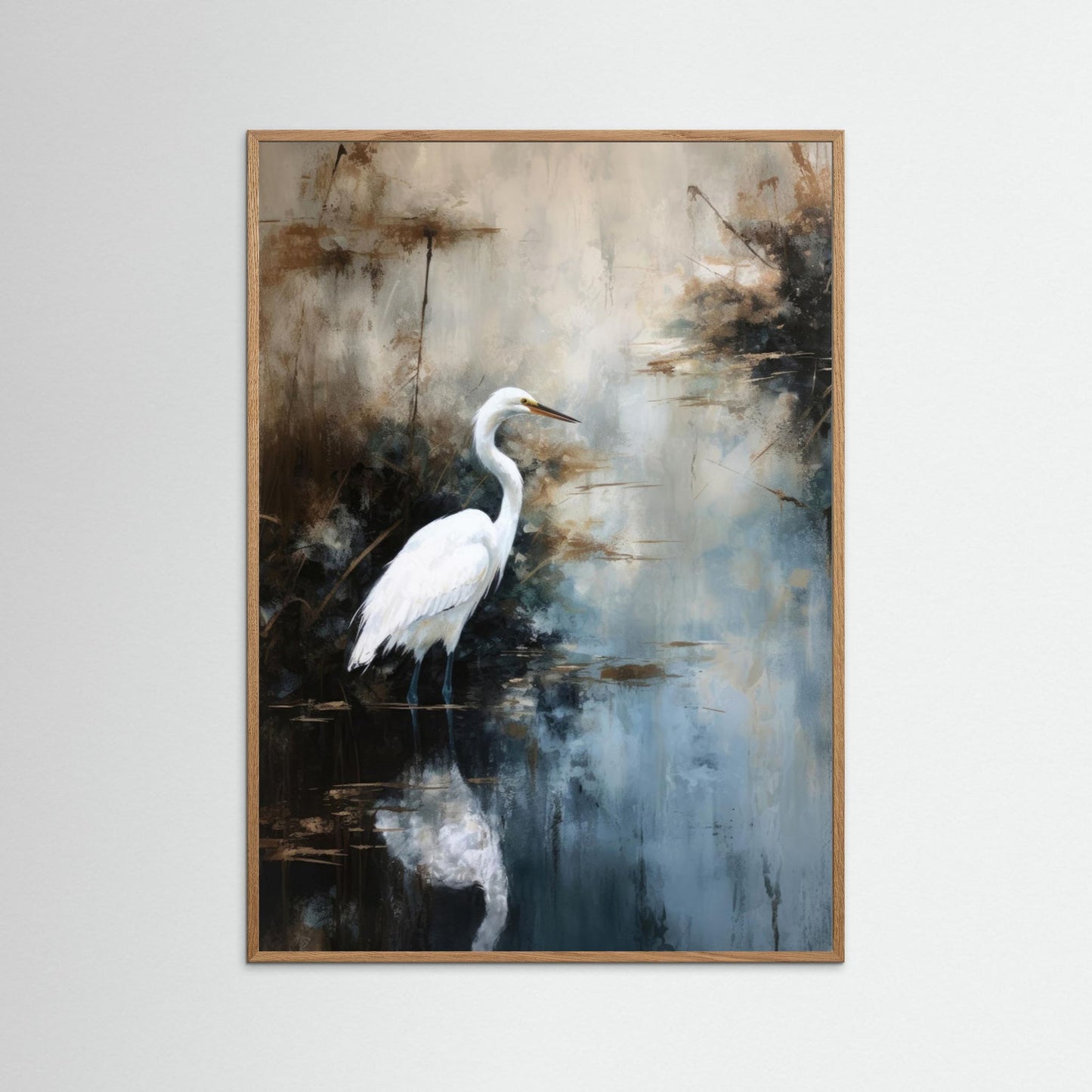Egret in Lake by Treechild