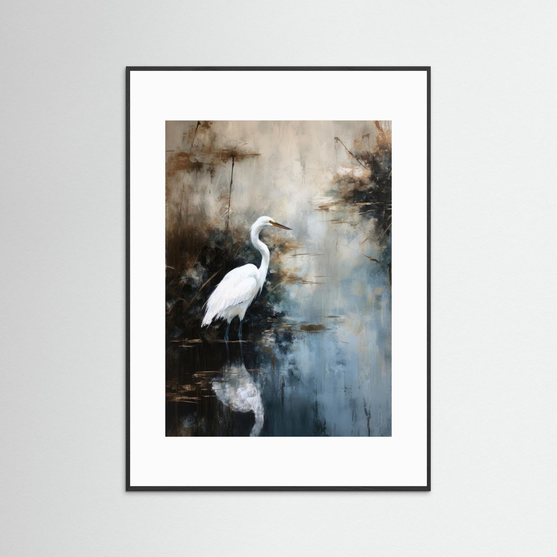 Egret in Lake by Treechild