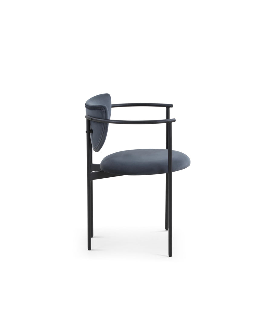 LUNAR Dining Chair - Dark Grey Velvet