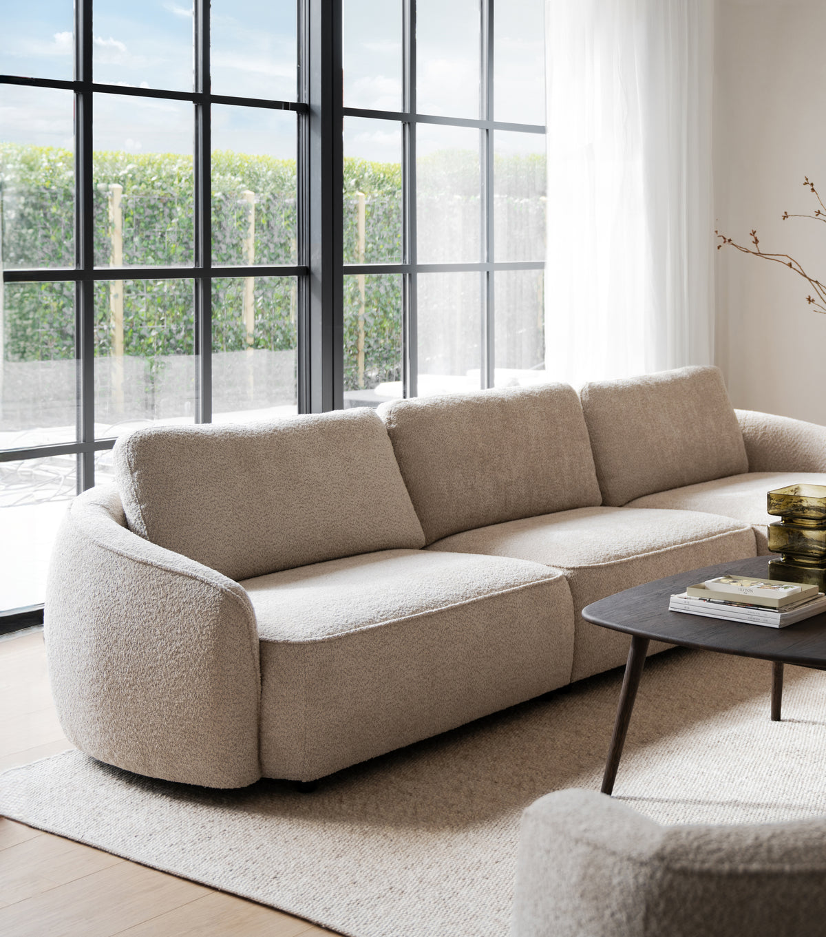 Norris 4-Seater Sofa – Light Beige – room setting