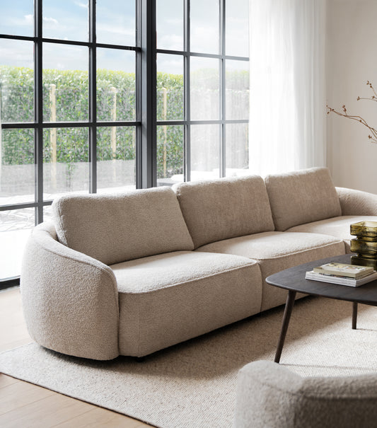 Norris 4-Seater Sofa – Light Beige – room setting