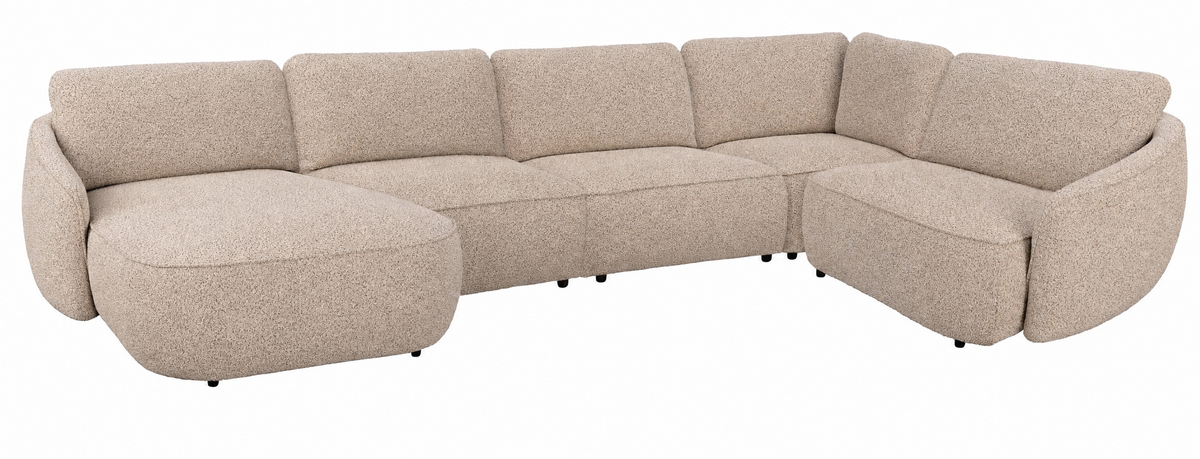 Norris Corner Sofa 2+4-Seater with Left Chaise – Light Beige