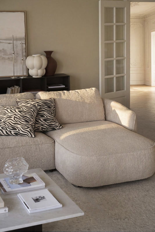 Norris Corner Sofa 2+4-Seater with Right Chaise – Light Beige – room setting