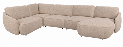 Norris Corner Sofa 2+4-Seater with Right Chaise – Light Beige