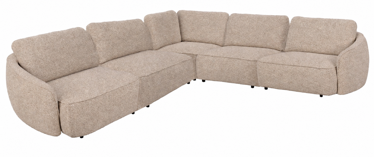 Norris Corner Sofa 3+3-Seater – Light Beige