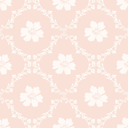 Pink old english pattern Wallpaper