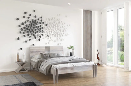 POZNAN Oak Bed White Oiled