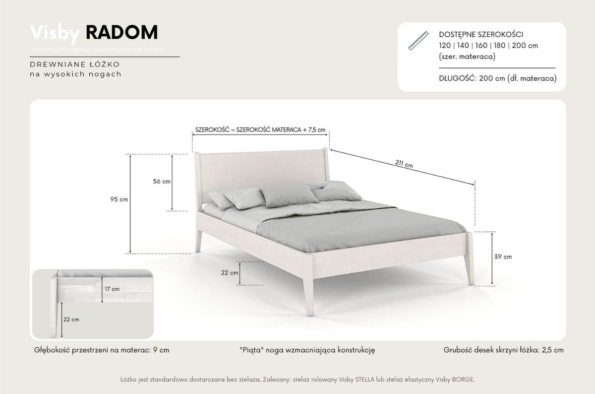 RADOM Pine Bed