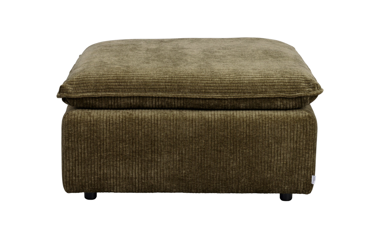 Rawlins Footstool – Green Corduroy