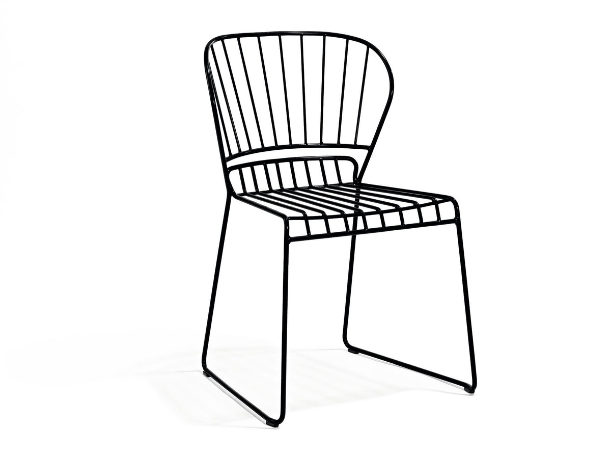 Resö steel chair in charcoal grey