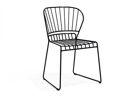 Resö steel chair in charcoal grey