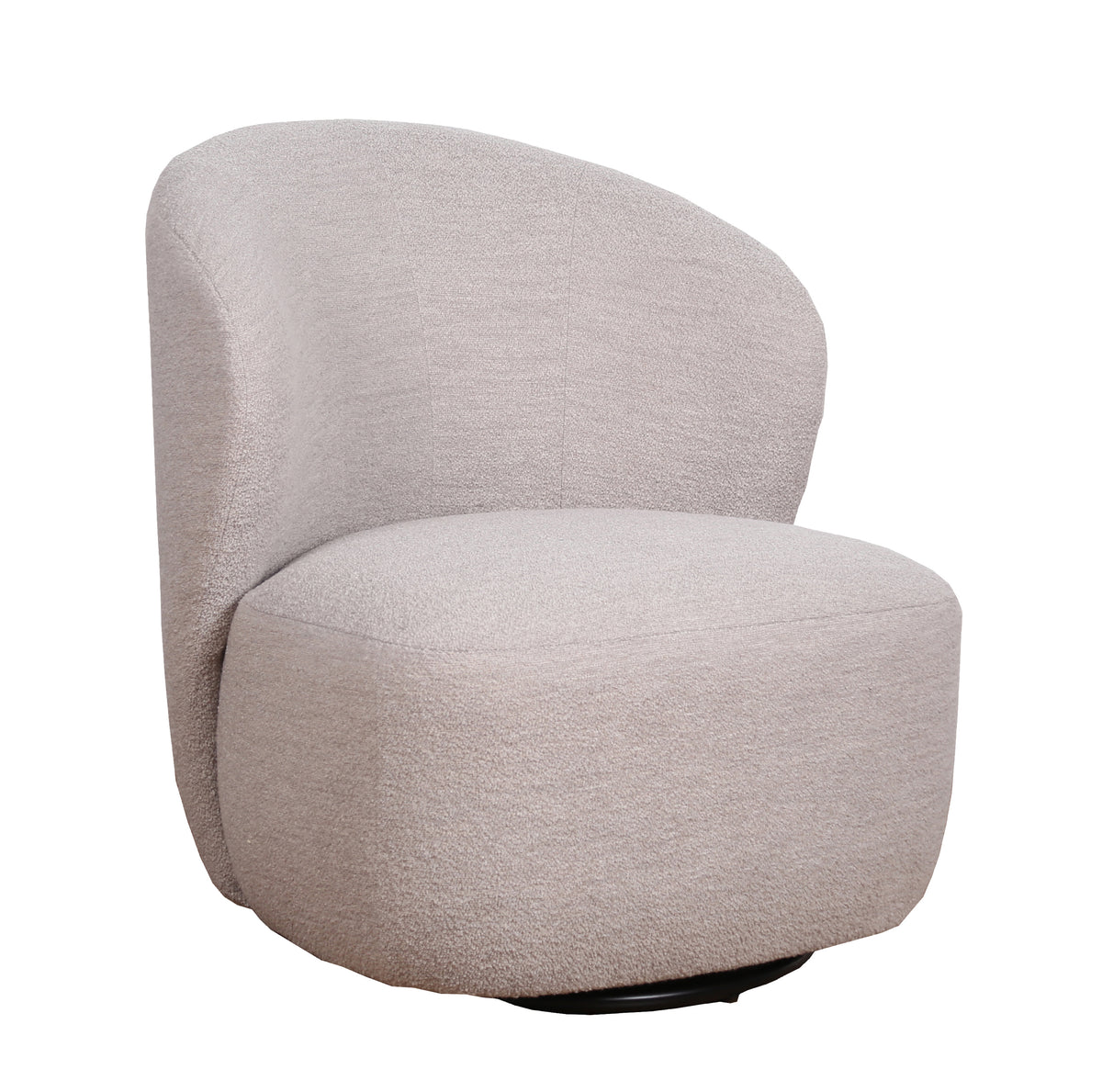 Roselawn Swivel Lounge Chair – Light Beige Bouclé