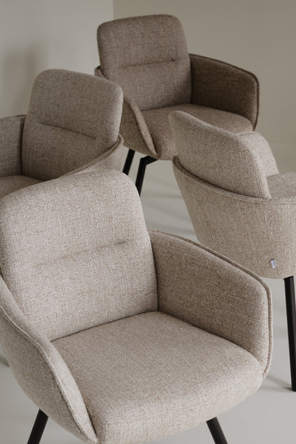 Roswell Swivel Dining Armchair (Set of 2) – room setting