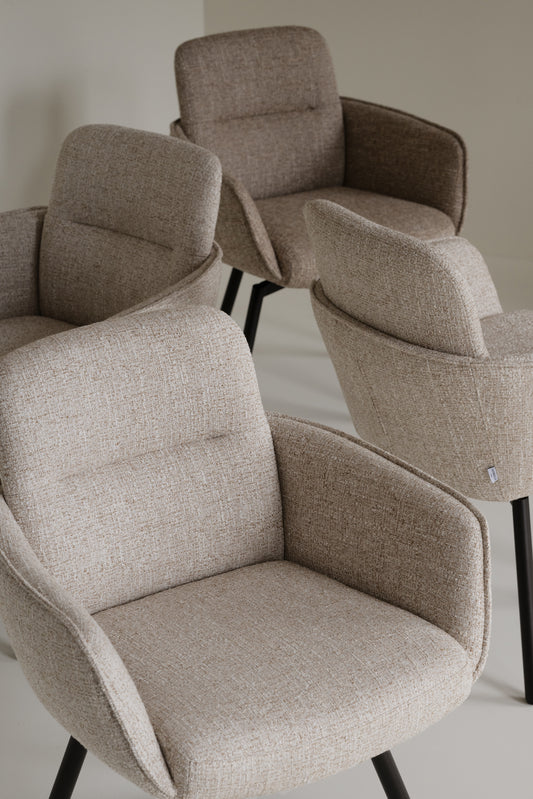 Roswell Swivel Dining Armchair (Set of 2) – room setting
