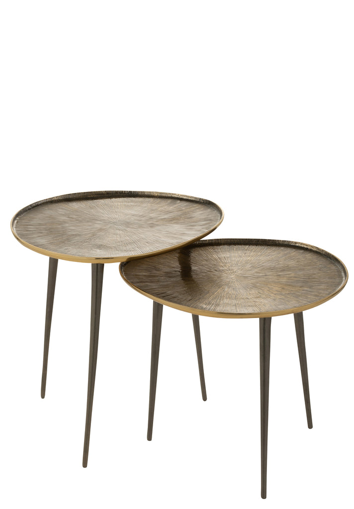 Set of 2 Side Tables Groove