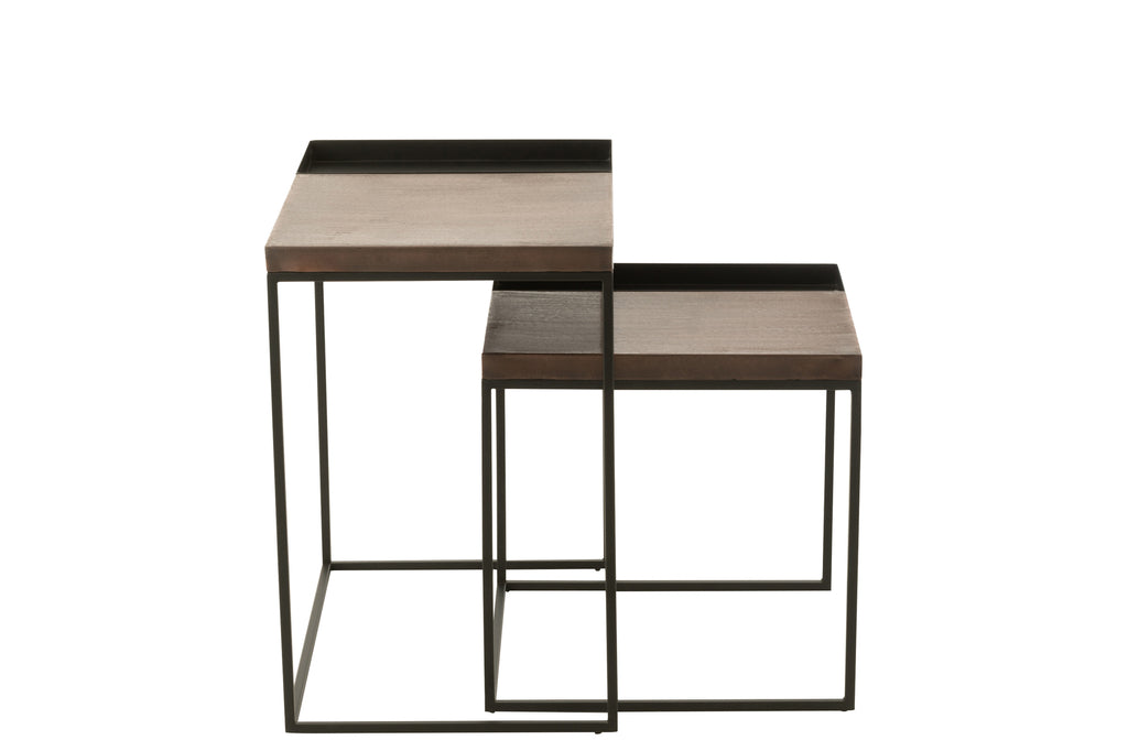 Set of 3 Side Tables in Bronze