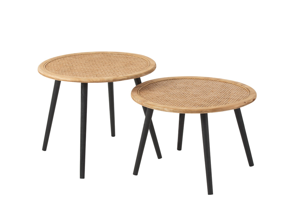 Set of Two Side Table Bamboo