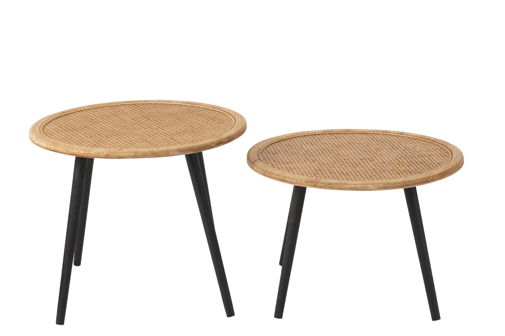 Set of Two Side Table Bamboo