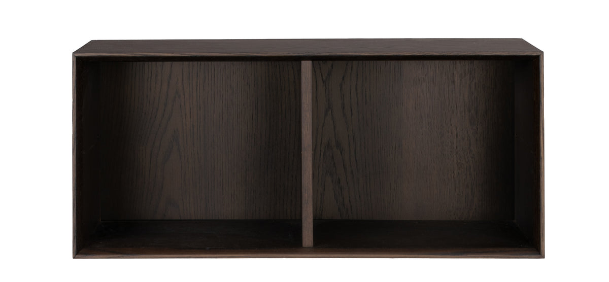Scottsdale Wall Shelf 2-Cube – Brown Oak