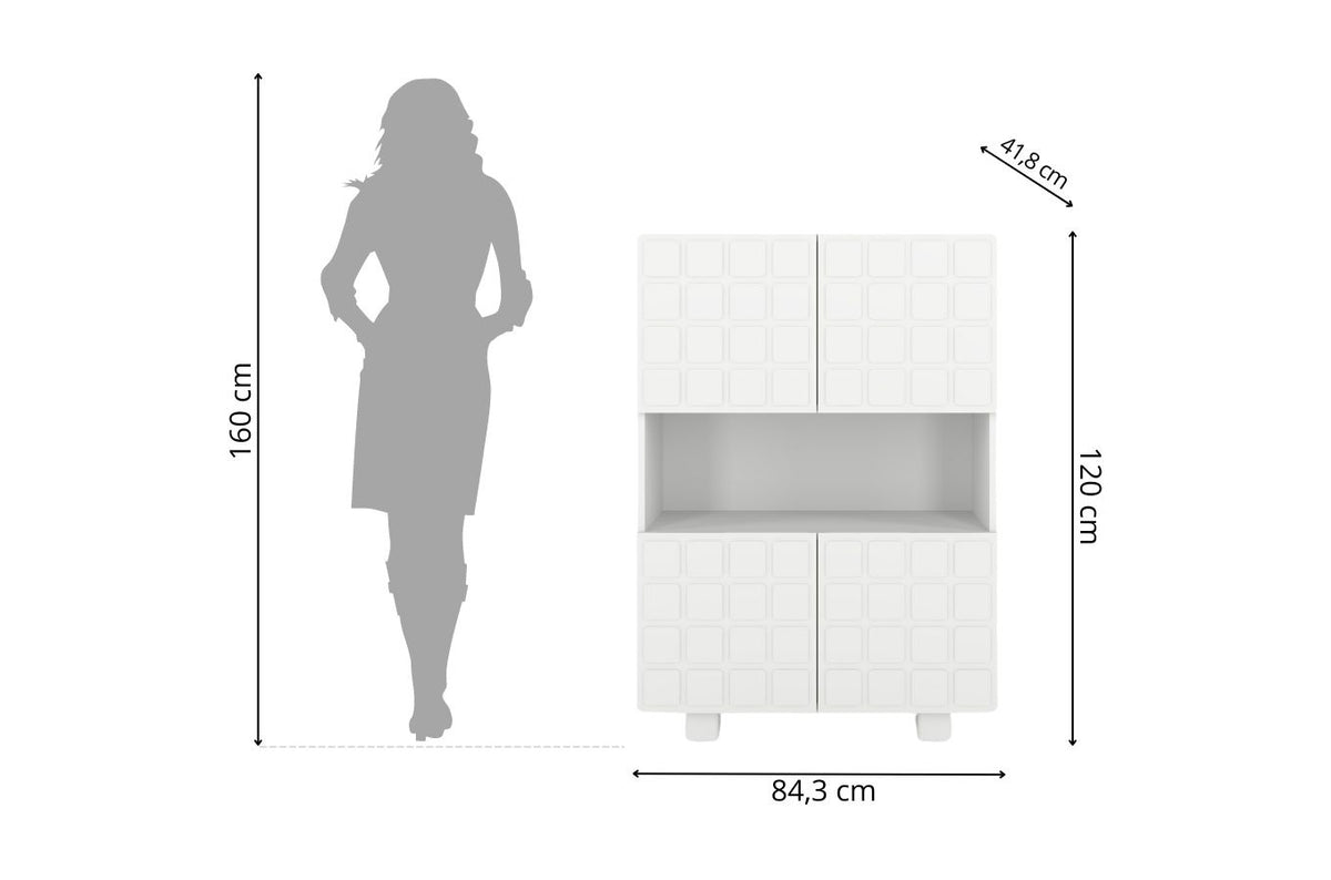 CUBO HIGH Chest 84CM with 3D Fronts