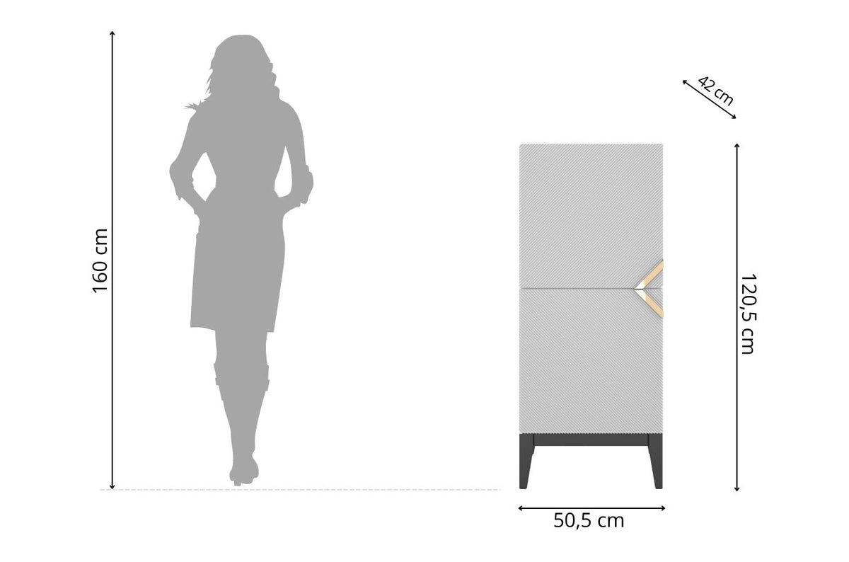 DEMI HIGH Chest 50CM with 2 Doors