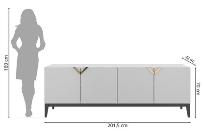 DEMI LONG Chest 200CM with 4 Doors