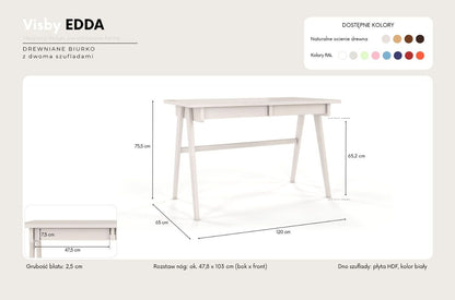 EDDA Beech Desk / Dressing Table 120CM