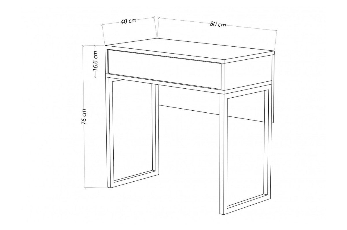 EVA White Dressing Table 80CM