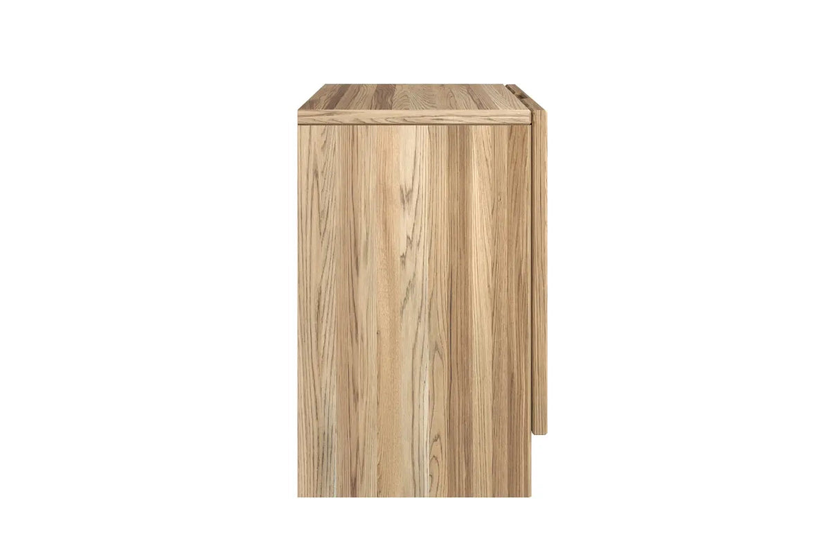 HARMARK Oak Bedside Table with Rattan