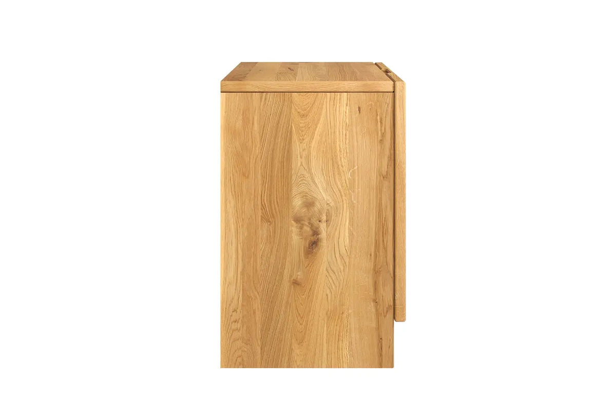 HARMARK Oak Bedside Table with Rattan