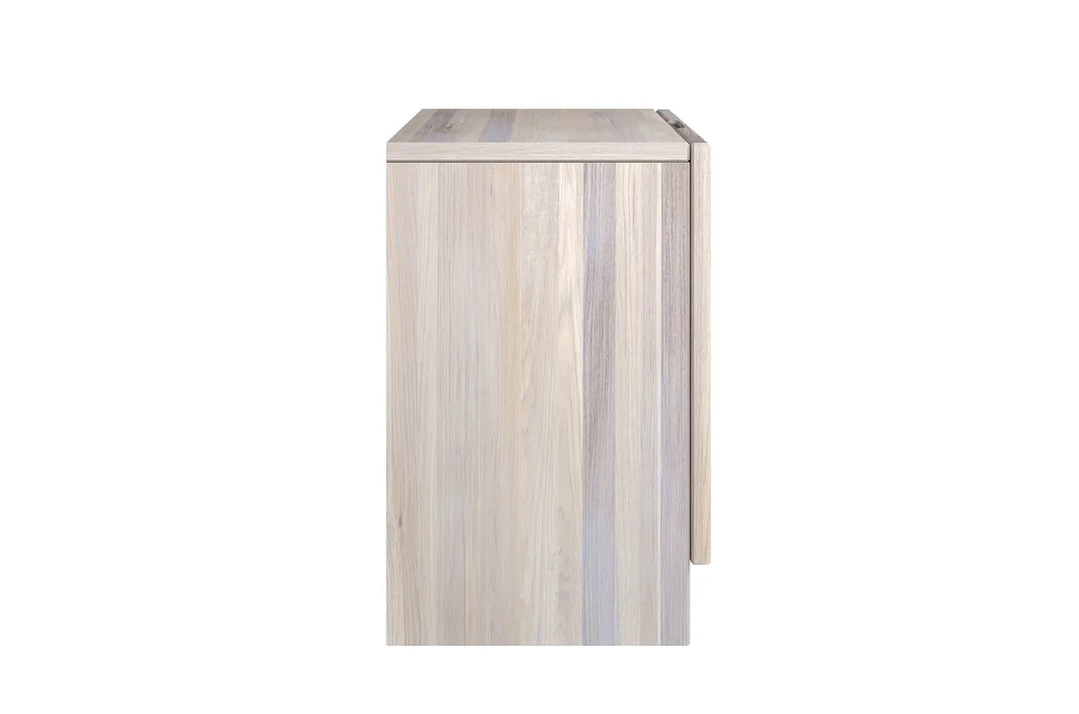 HARMARK Oak Bedside Table with Rattan