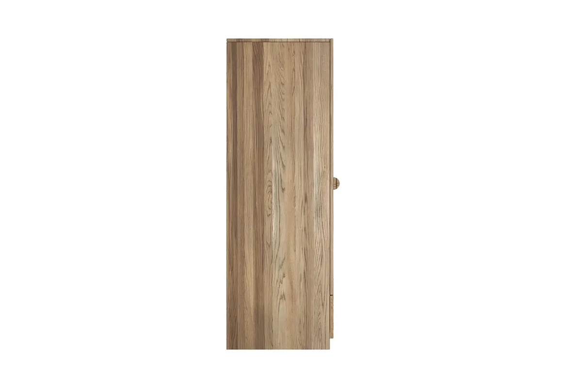 HARMARK Oak Wardrobe with Rattan Doors and Drawer