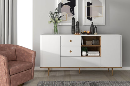 HARMONI White Chest of Drawers 160CM