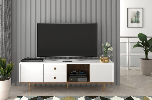 HARMONI White TV Cabinet 160CM