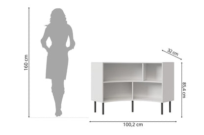 HORN Low Corner Bookcase 100CM