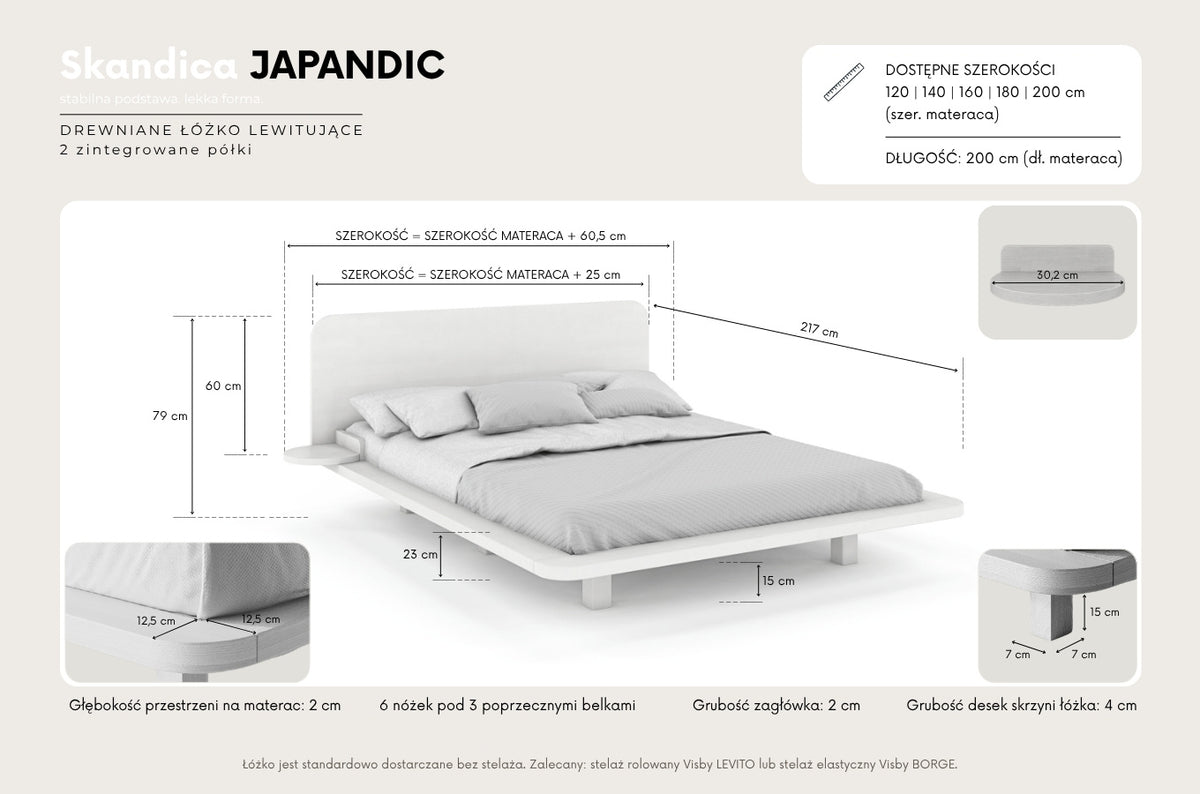 JAPANDIC Beech Bed Palisander