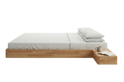 LENA FLAT Beech Floating Bed without Headboard