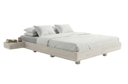 LENA FLAT Beech Floating Bed without Headboard