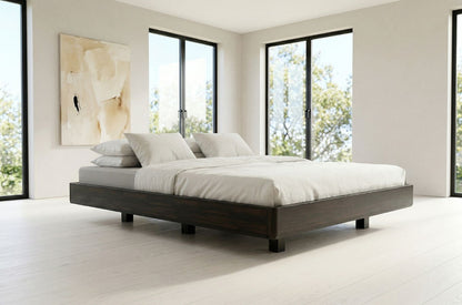 LENA FLAT Beech Floating Bed without Headboard