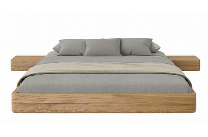 LENA FLAT Oak Floating Bed without Headboard