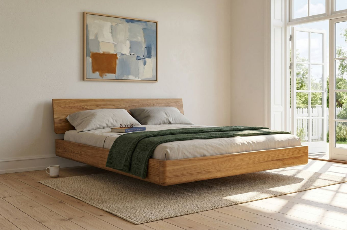 LENA Oak Floating Bed