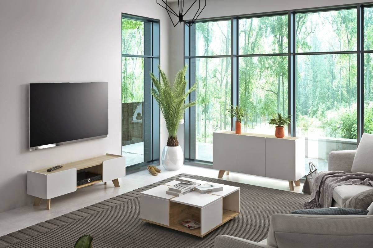 LETT 02 TV Cabinet 135CM on Oak Legs