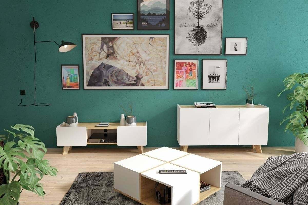 LETT 02 TV Cabinet 135CM on Oak Legs