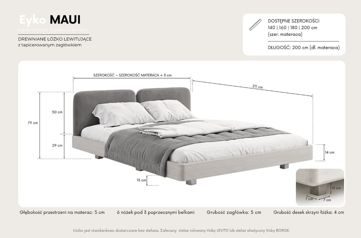 MAUI Beech Floating Bed
