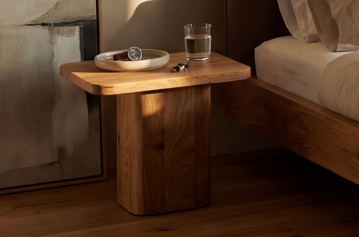 MAUI Oak Bedside Table