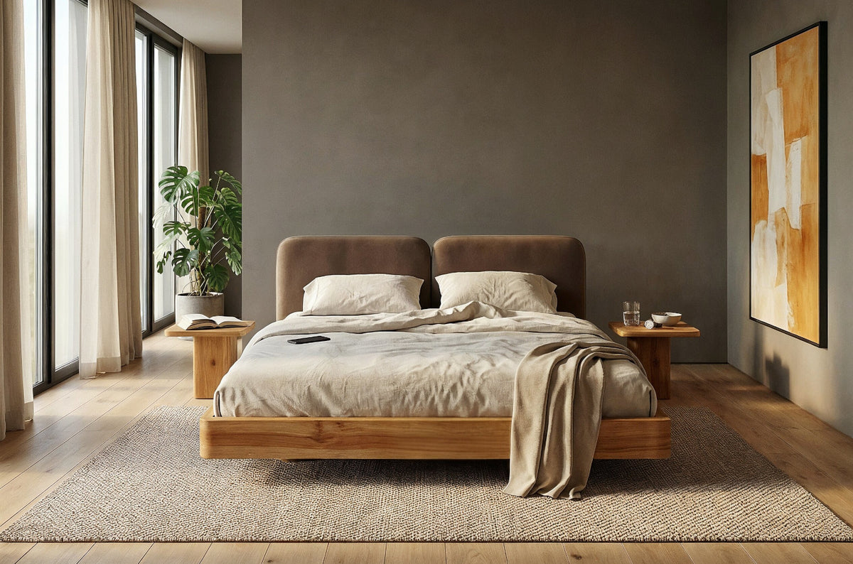 MAUI Oak Floating Bed