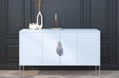 MERLIN White Chest 138CM with Silver Accessories