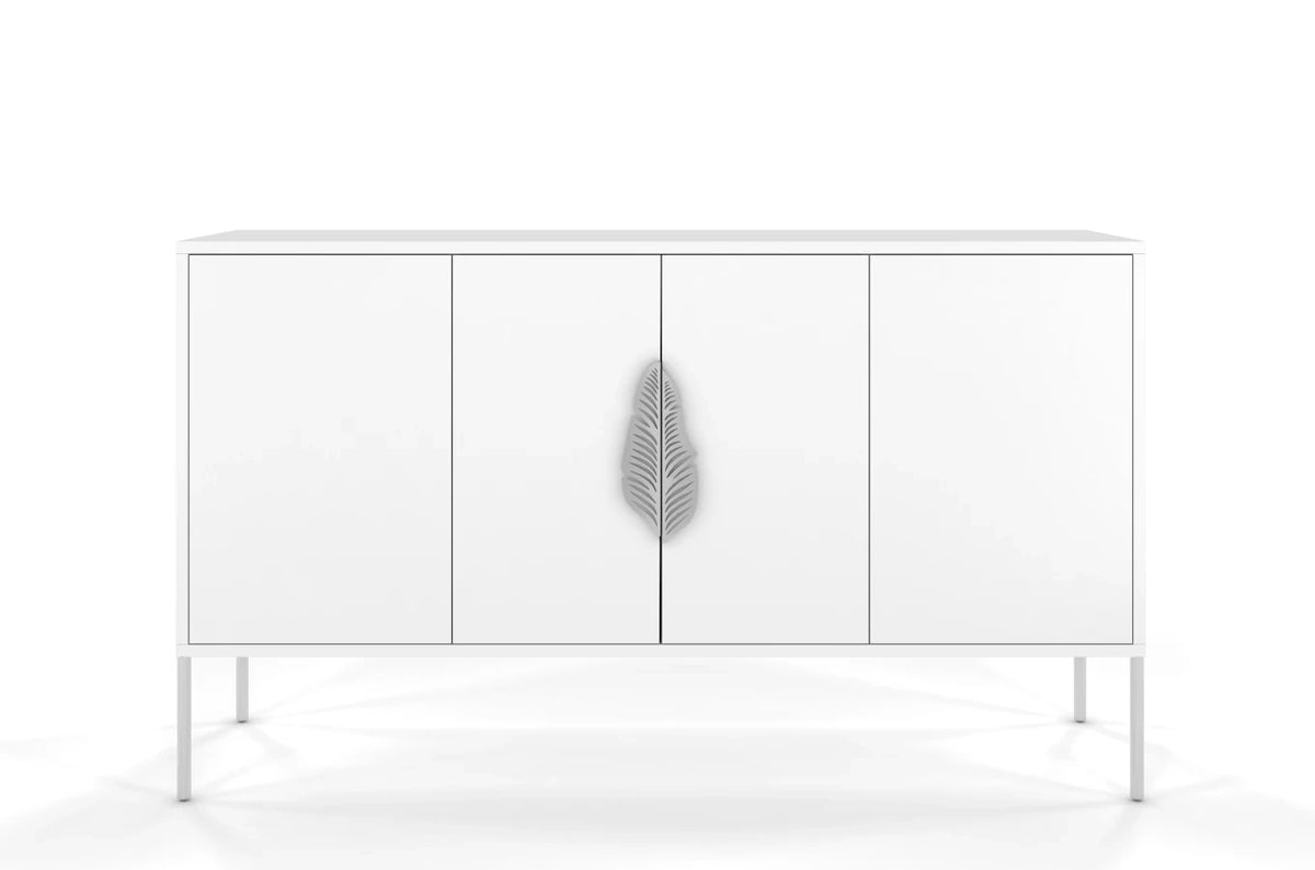 MERLIN White Chest 138CM with Silver Accessories