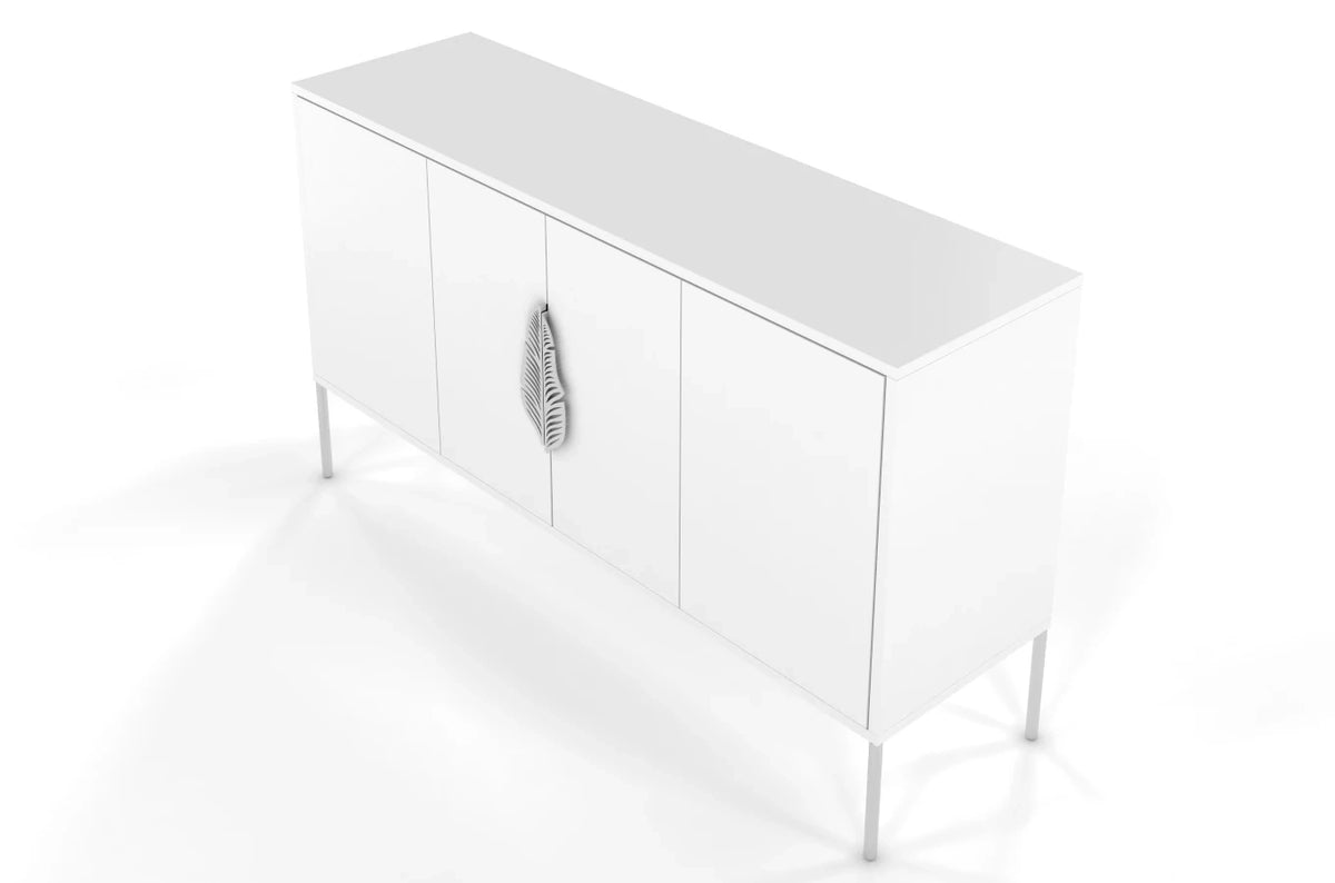 MERLIN White Chest 138CM with Silver Accessories